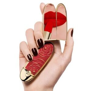 Guerlain Red Rose Lipstick Case 🔔 Limited Edition: Blooming Denim🔔